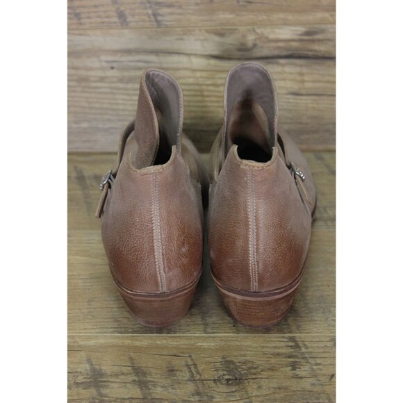 Sam Edelman Palmer‎ Ankle Boots Women’s Size 8.5 Putty Distressed Leather - Picture 3 of 15